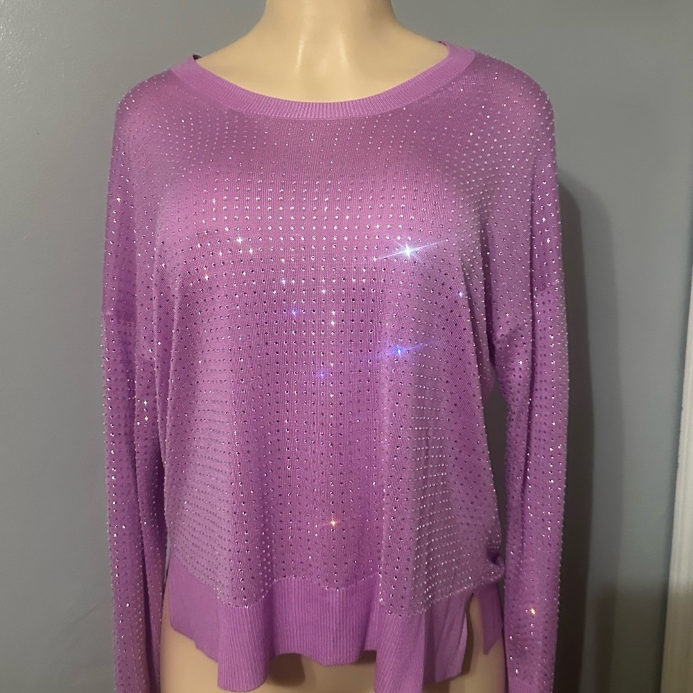 Zara Shimmering Purple Sweatshirt